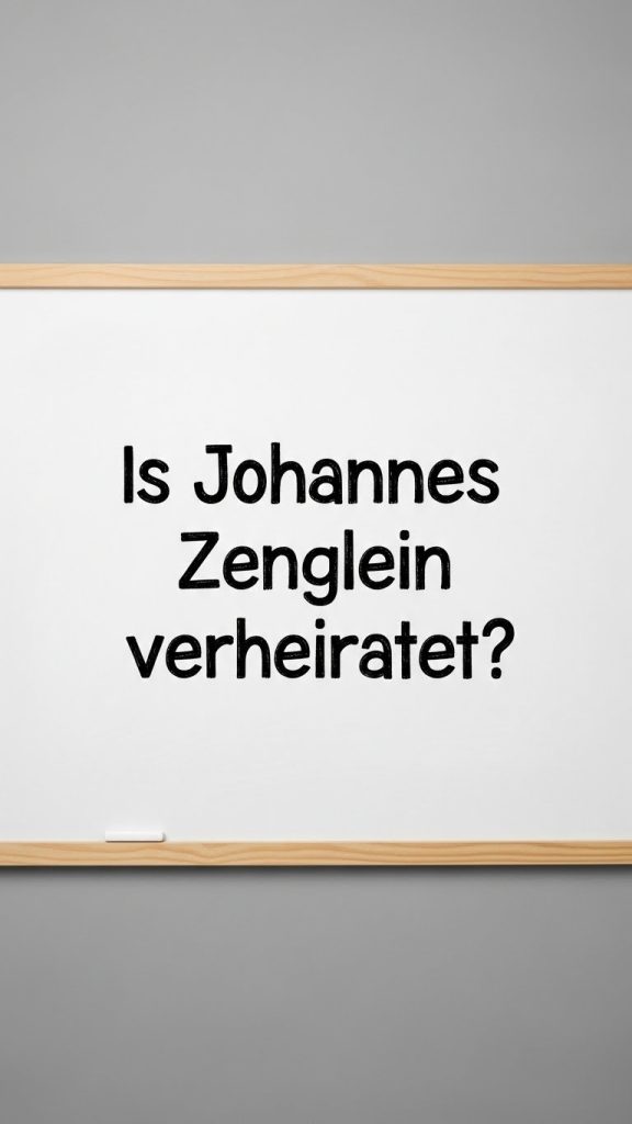 Johannes Zenglein verheiratet?